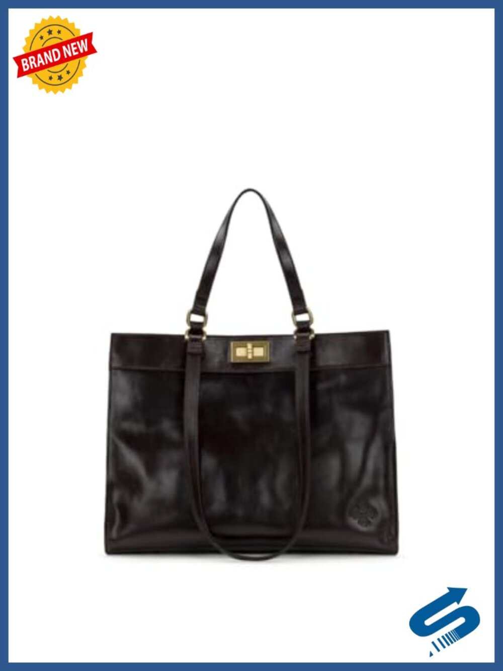 Vintage Distressed Leather Tote - Full Grain Leather Handbag